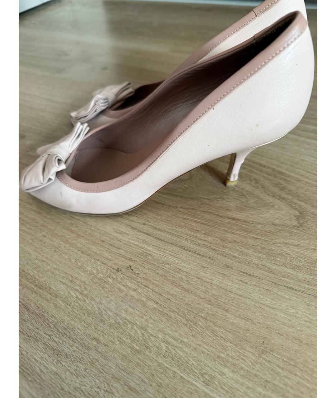 RED VALENTINO Розовые кожаные туфли, фото 5