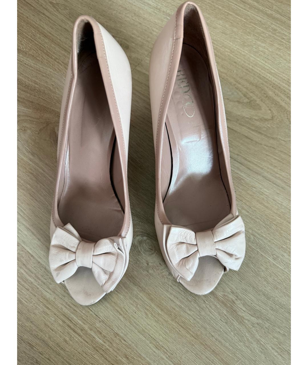 RED VALENTINO Розовые кожаные туфли, фото 2