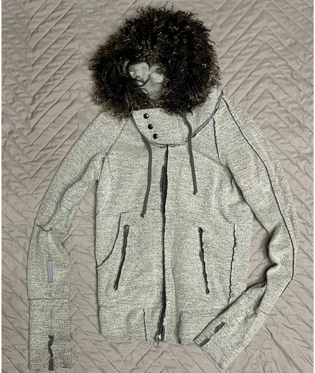 L.G.R Антрацитовый шерстяной жакет/пиджак, фото 2