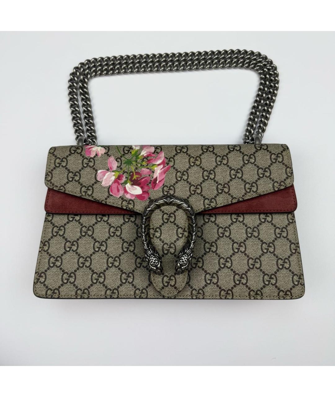 GUCCI Бежевая кожаная сумка через плечо, фото 9