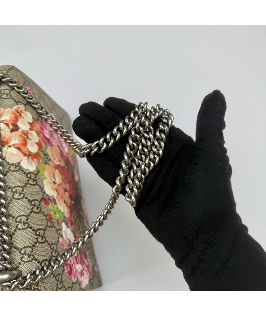 GUCCI Бежевая кожаная сумка через плечо, фото 8
