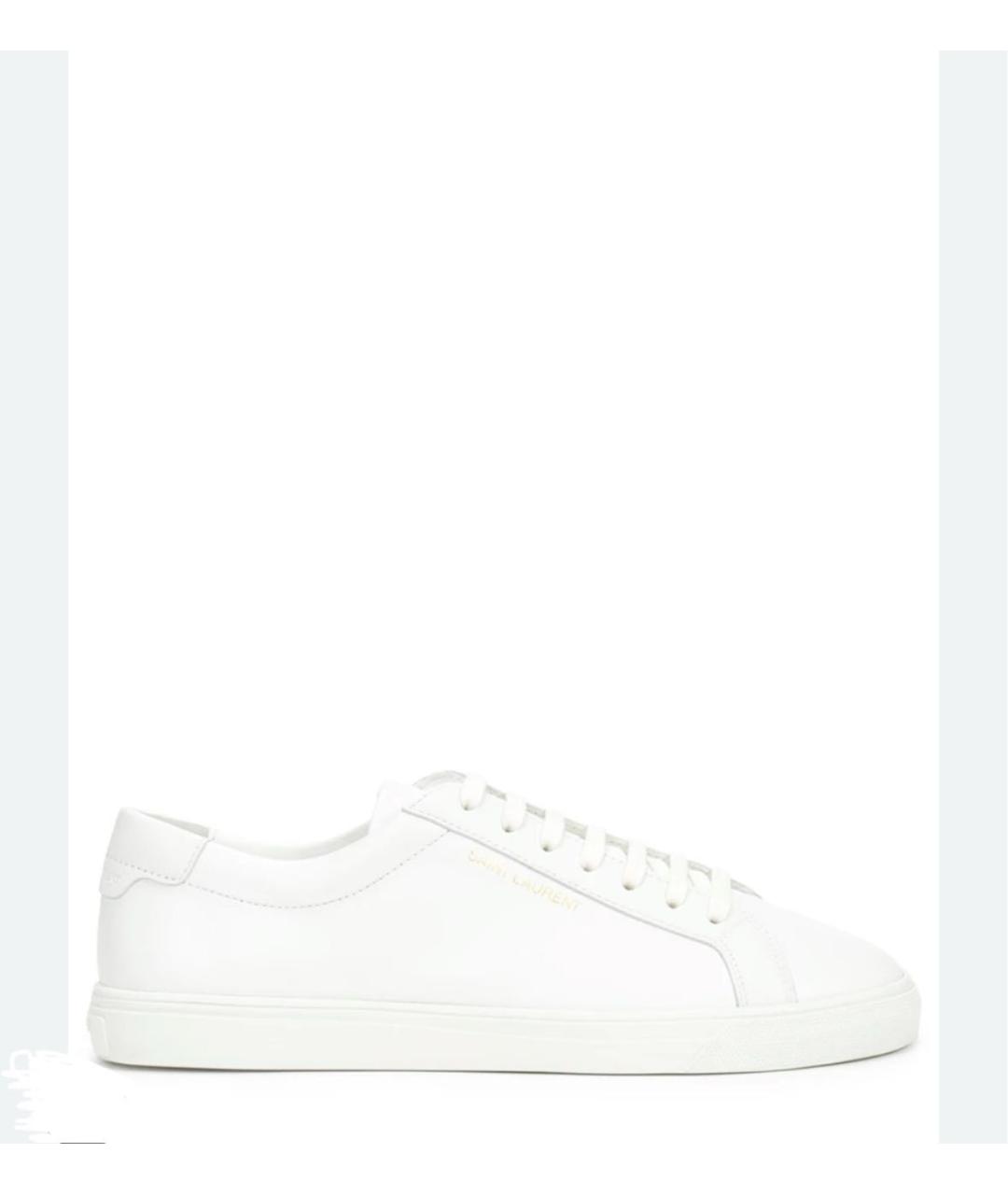 SAINT LAURENT Белые кожаные кеды, фото 9