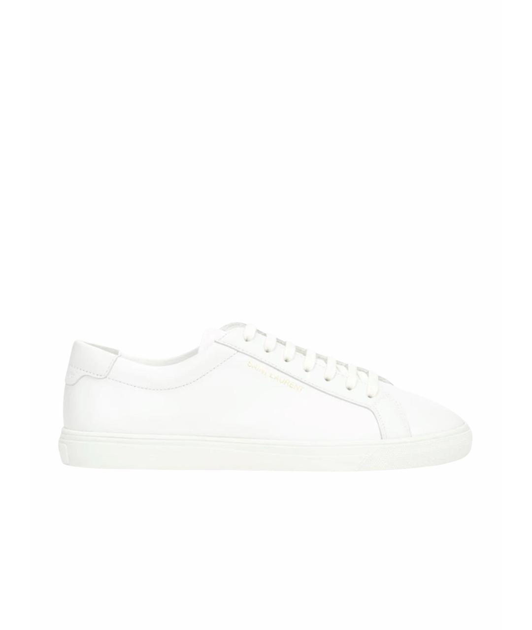 SAINT LAURENT Белые кожаные кеды, фото 1