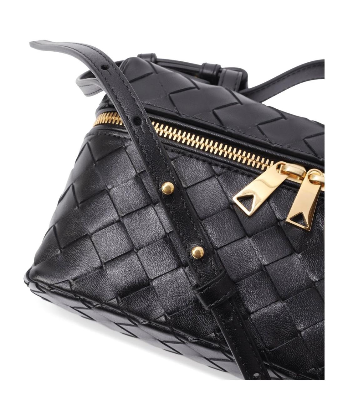 BOTTEGA VENETA Черная кожаная сумка через плечо, фото 6
