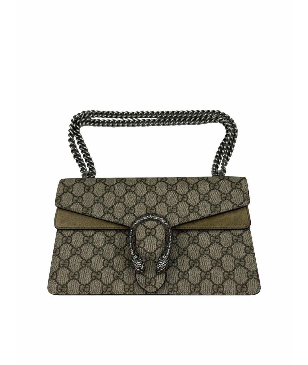 GUCCI Бежевая кожаная сумка через плечо, фото 1