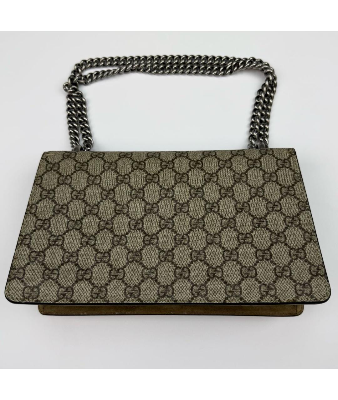 GUCCI Бежевая кожаная сумка через плечо, фото 2