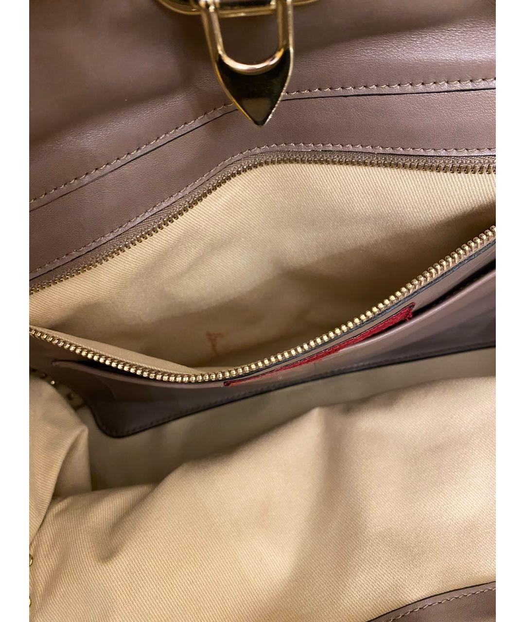 VALENTINO Серая кожаная сумка через плечо, фото 7