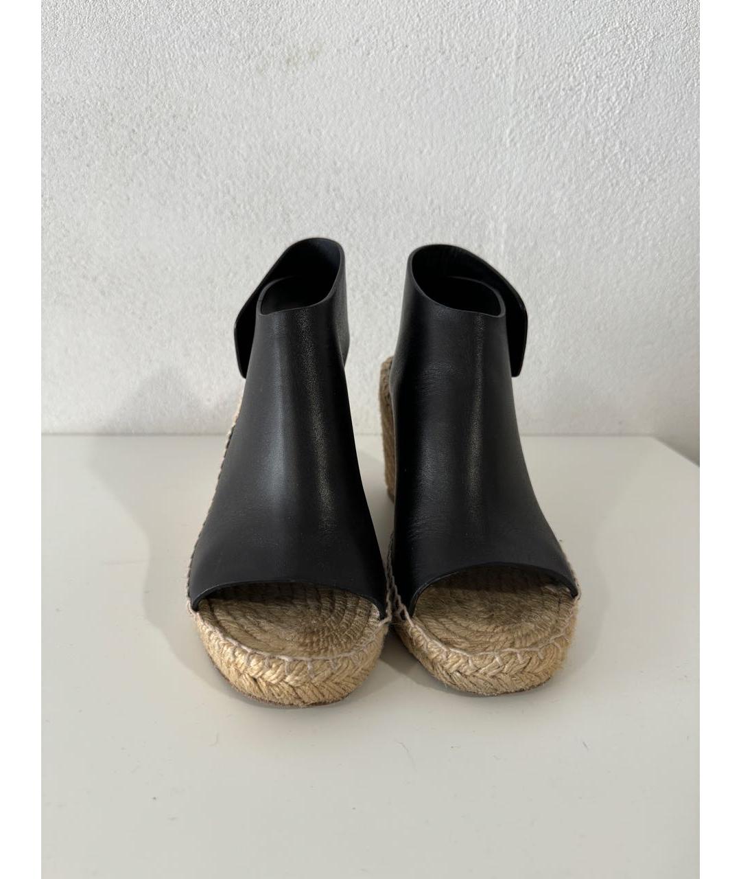 CELINE Черные кожаные босоножки, фото 2