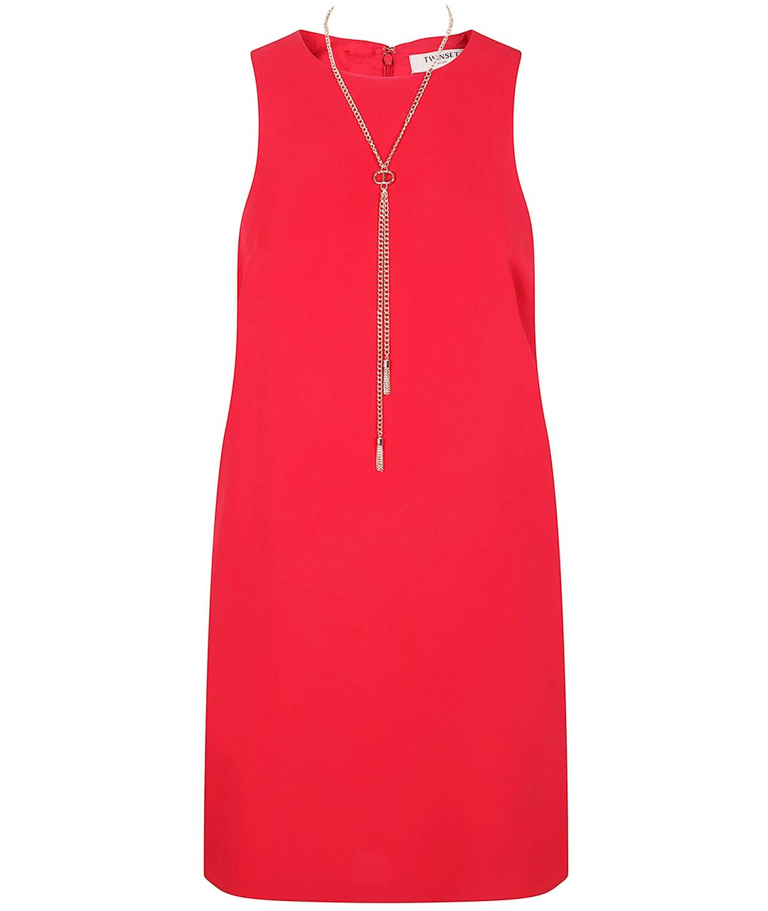 TWIN-SET Красное повседневное платье, фото 1