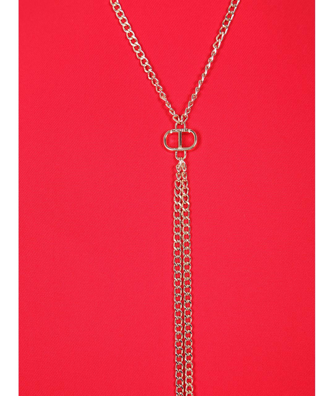 TWIN-SET Красное повседневное платье, фото 3