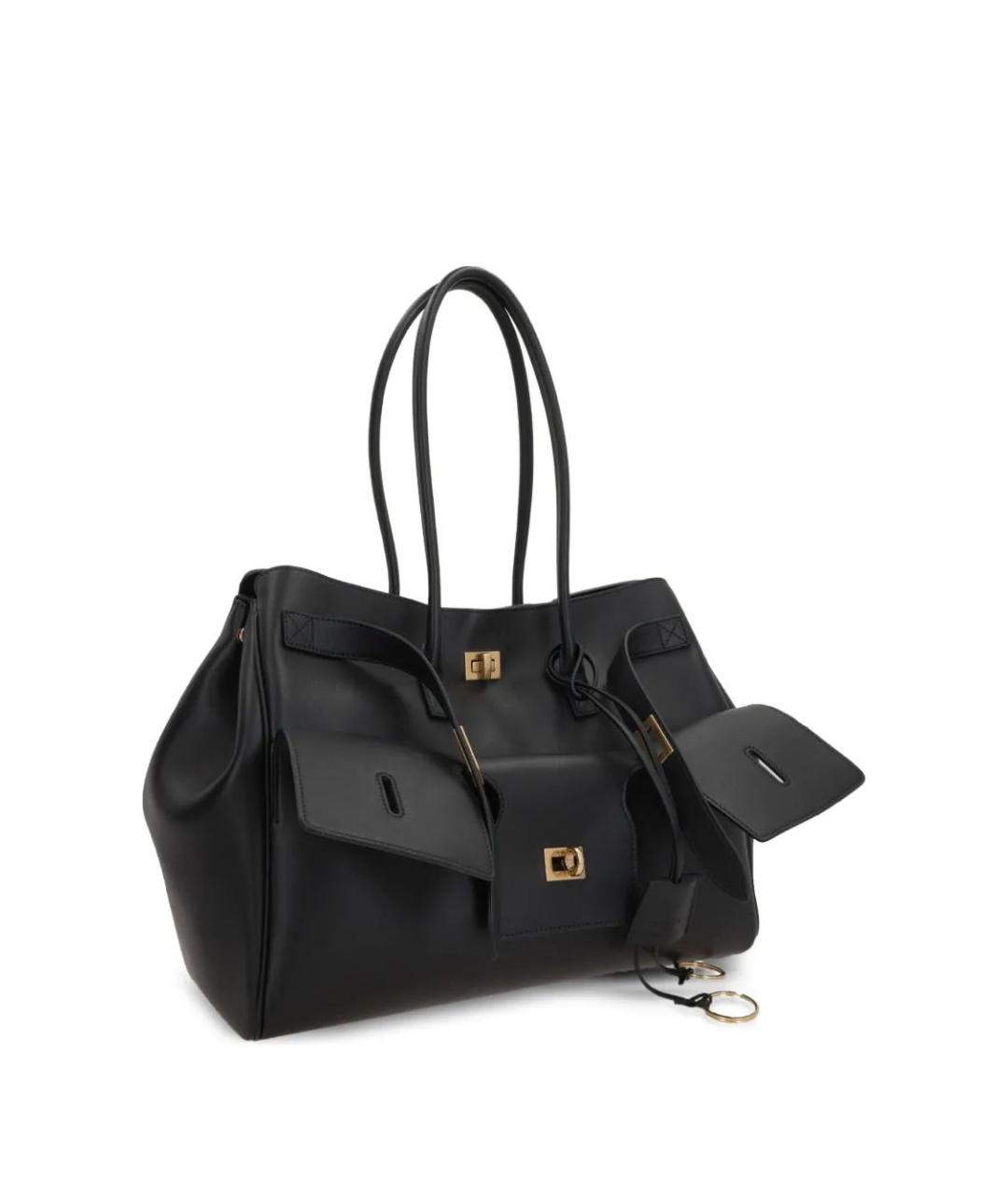 BALENCIAGA Черная кожаная сумка через плечо, фото 3