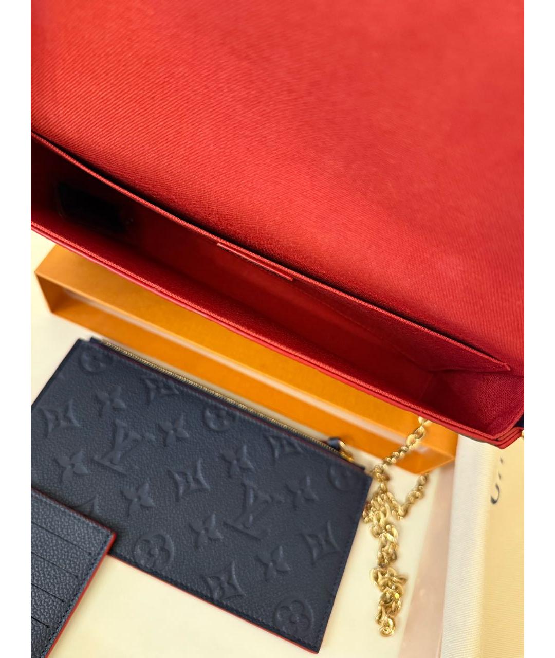 LOUIS VUITTON Синяя кожаная сумка через плечо, фото 3