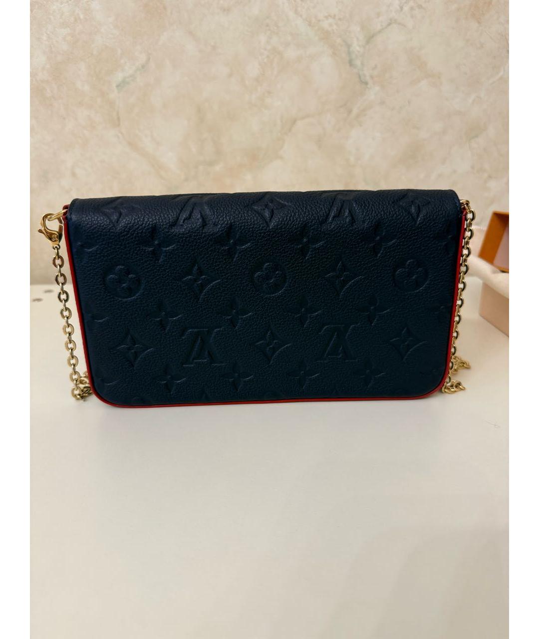 LOUIS VUITTON Синяя кожаная сумка через плечо, фото 2