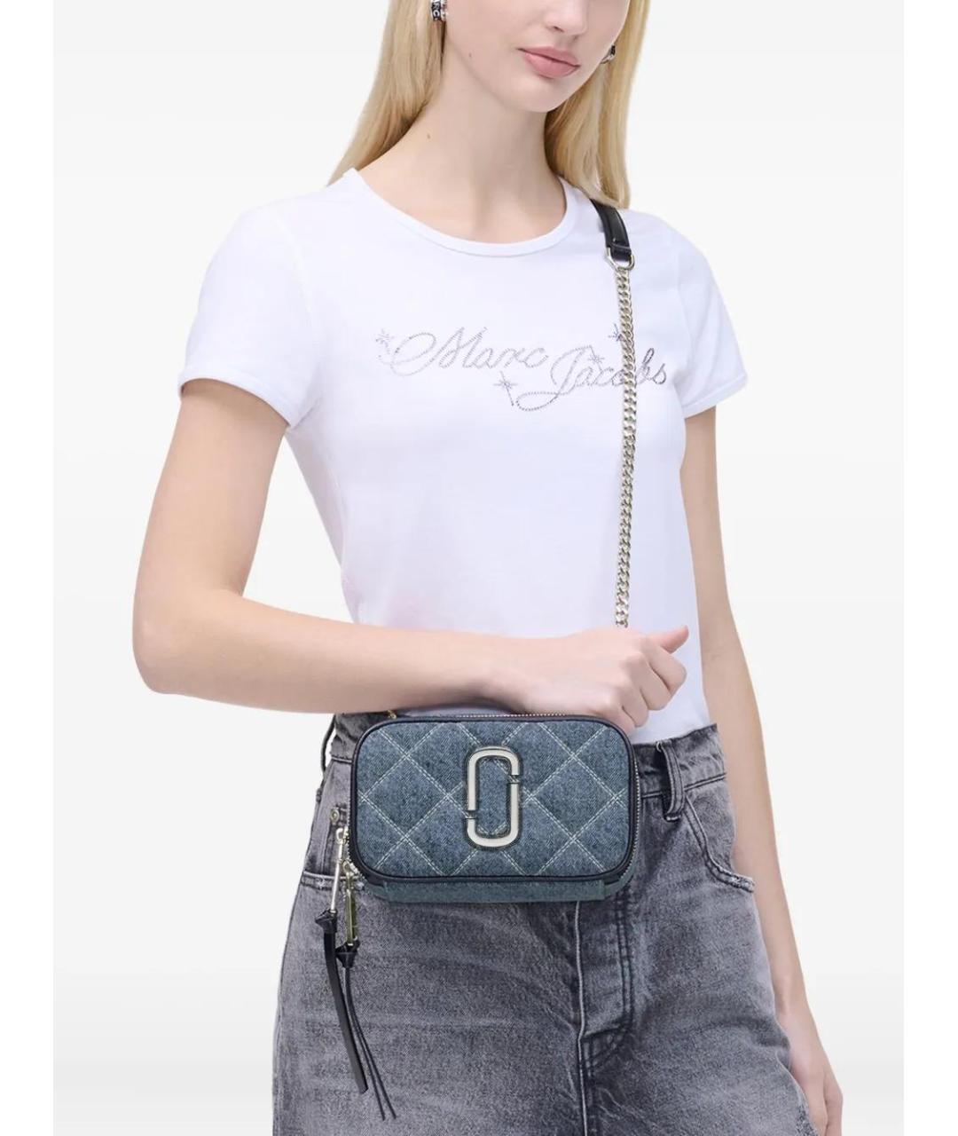 MARC JACOBS Синяя хлопковая сумка через плечо, фото 2