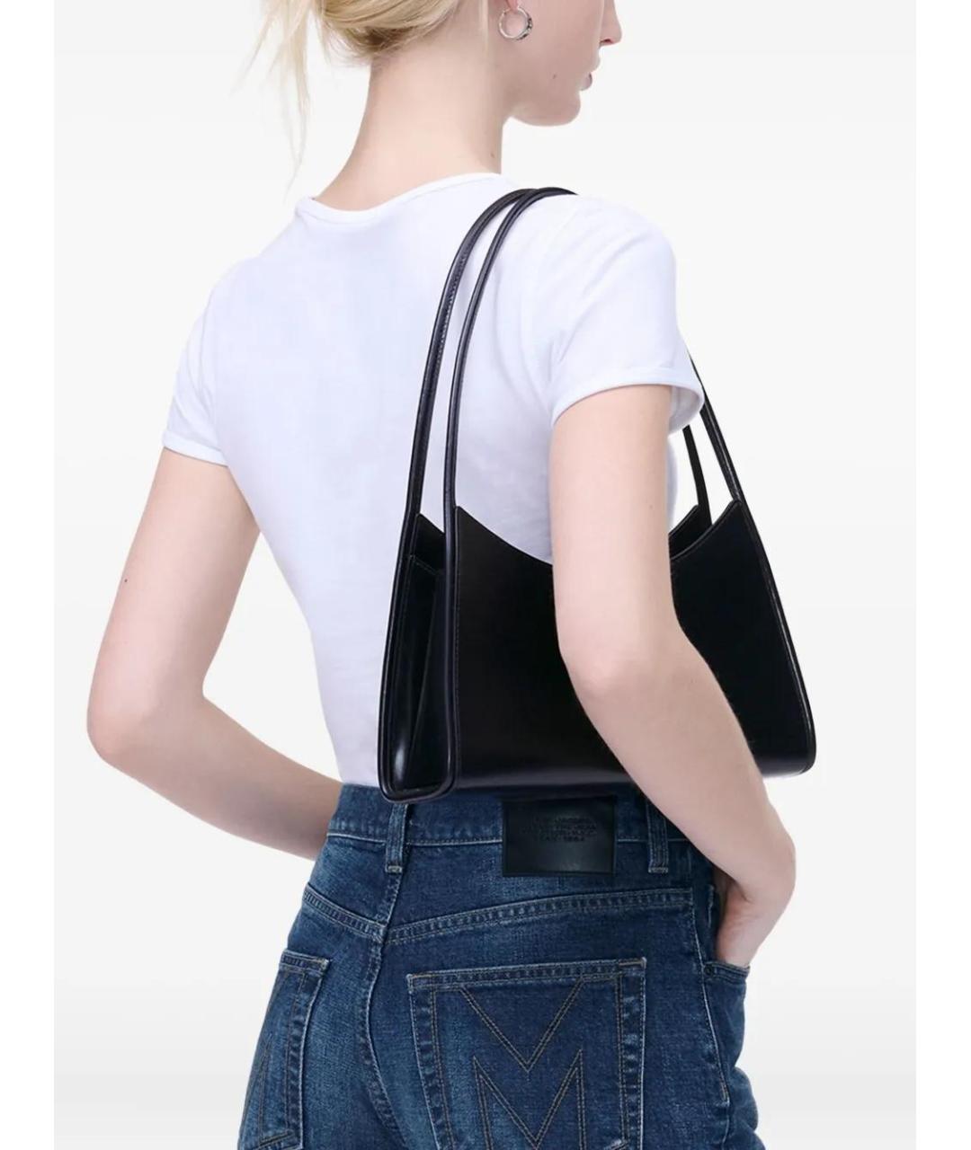 MARC JACOBS Черная кожаная сумка через плечо, фото 2