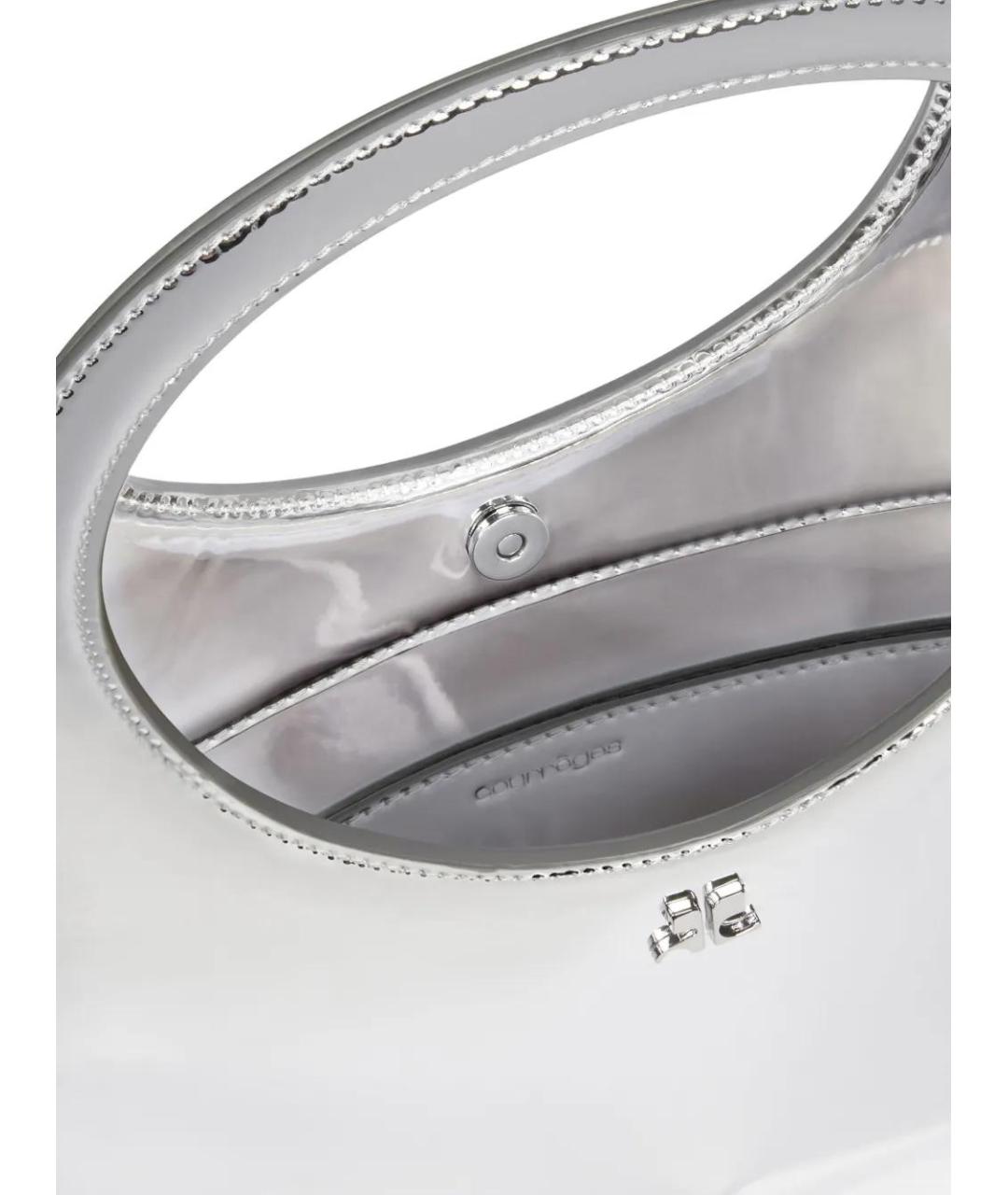 COURREGES Серебряная синтетическая сумка с короткими ручками, фото 5