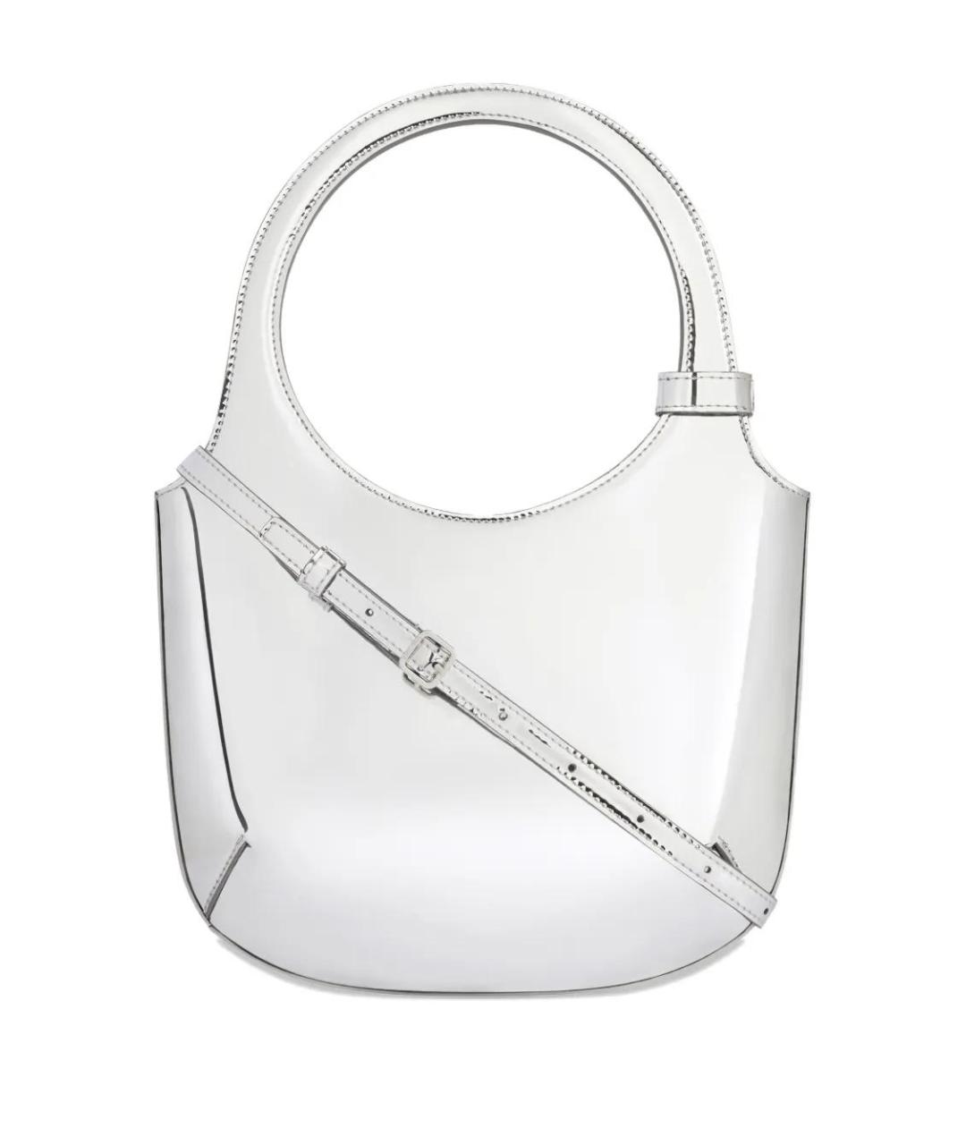 COURREGES Серебряная синтетическая сумка с короткими ручками, фото 3