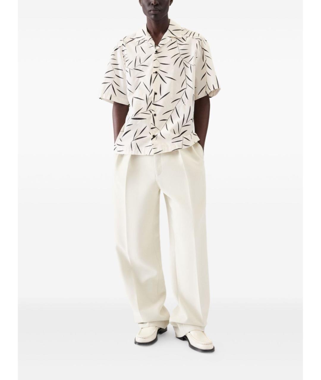 JACQUEMUS Бежевая хлопковая кэжуал рубашка, фото 5