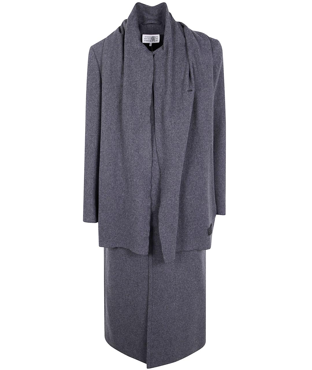 MM6 MAISON MARGIELA Антрацитовое пальто, фото 1