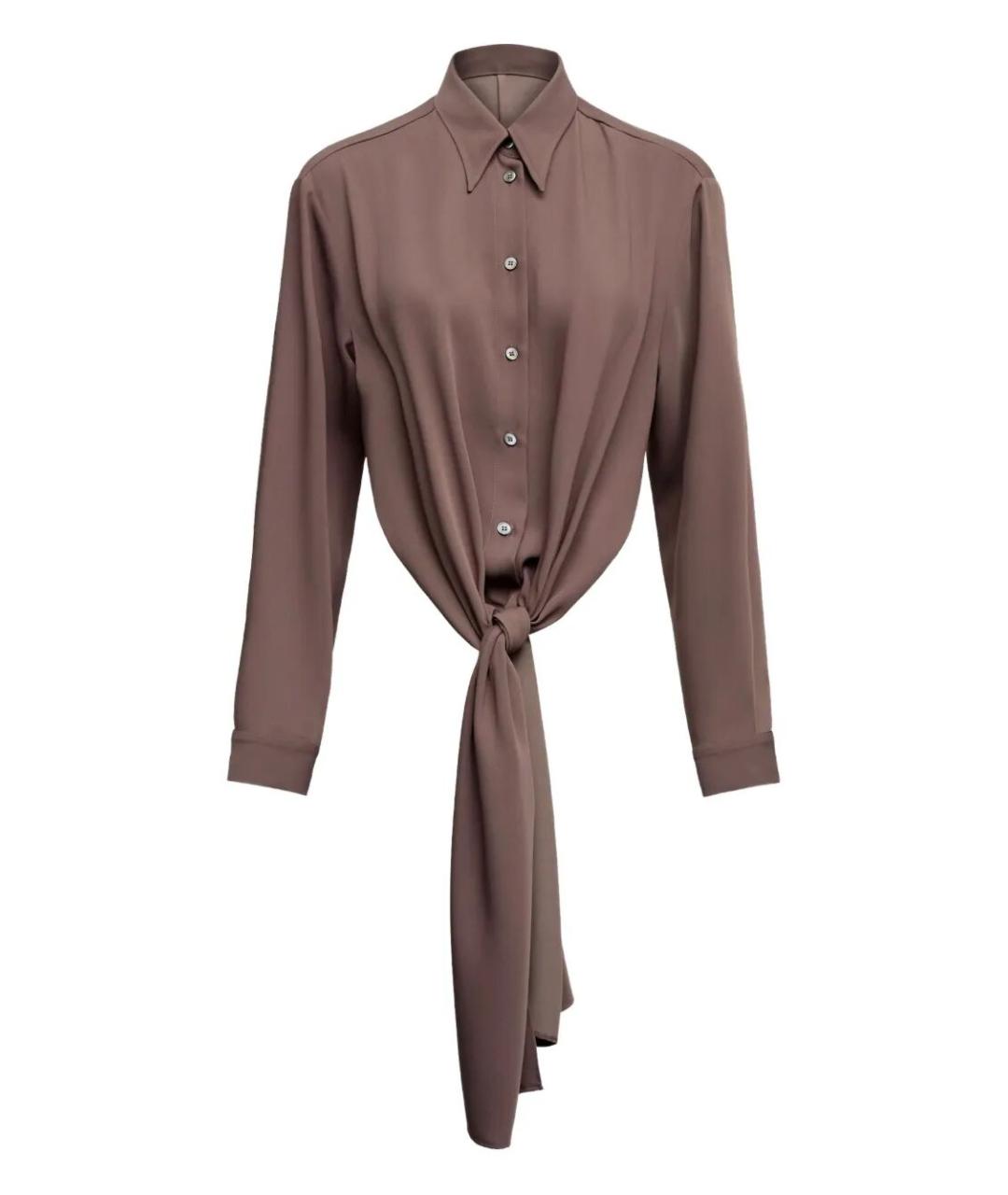 MM6 MAISON MARGIELA Коричневая полиэстеровая блузы, фото 1