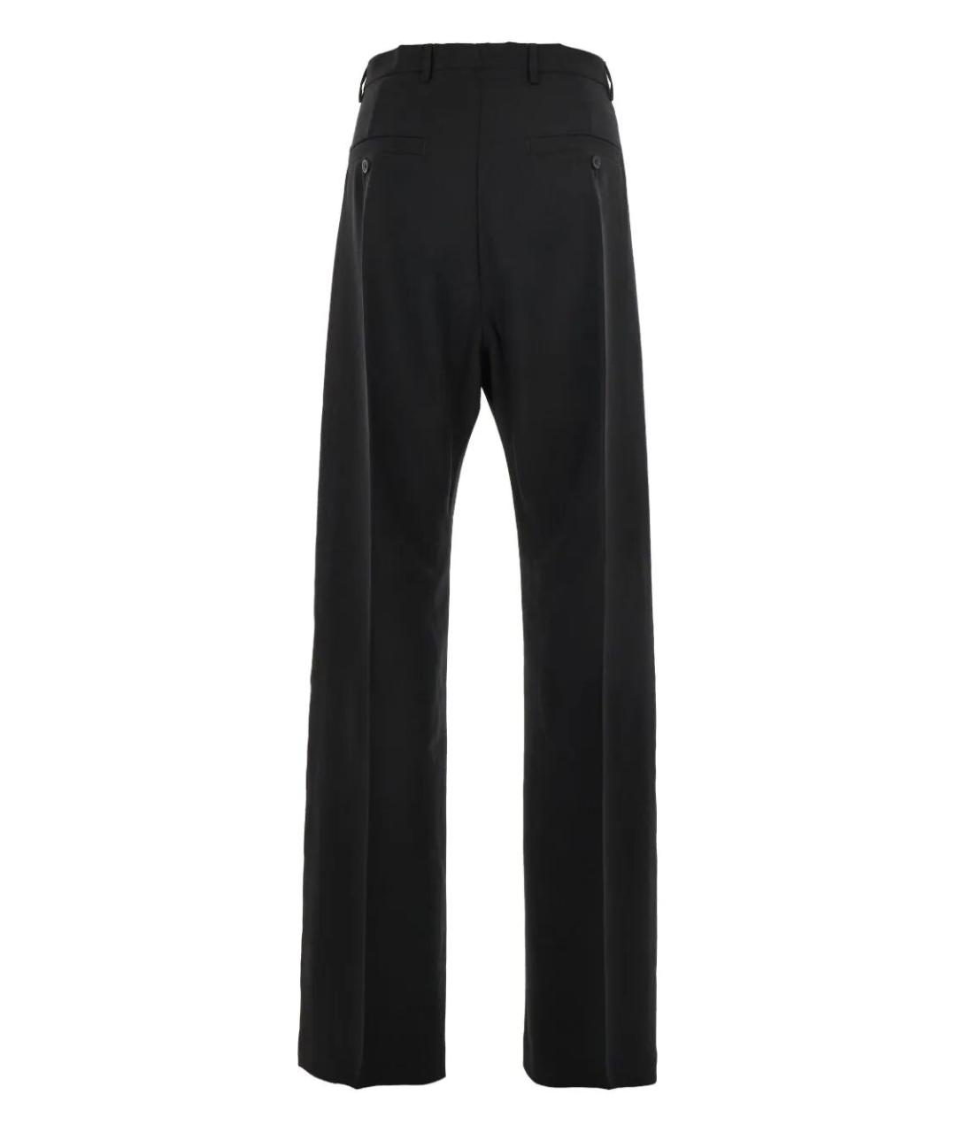 RICK OWENS Черные шерстяные повседневные брюки, фото 2