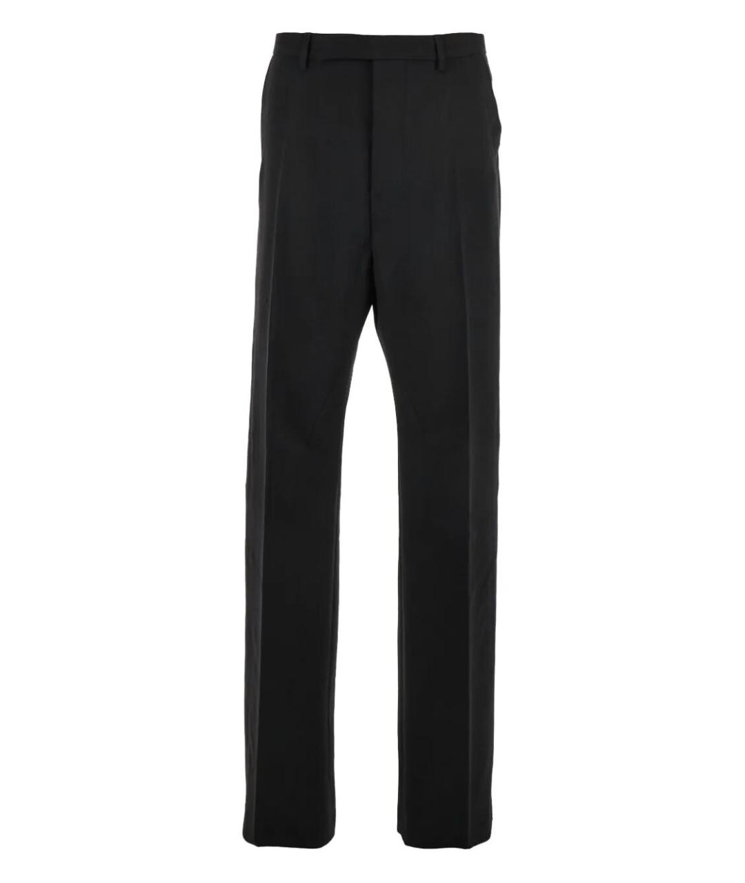 RICK OWENS Черные шерстяные повседневные брюки, фото 1