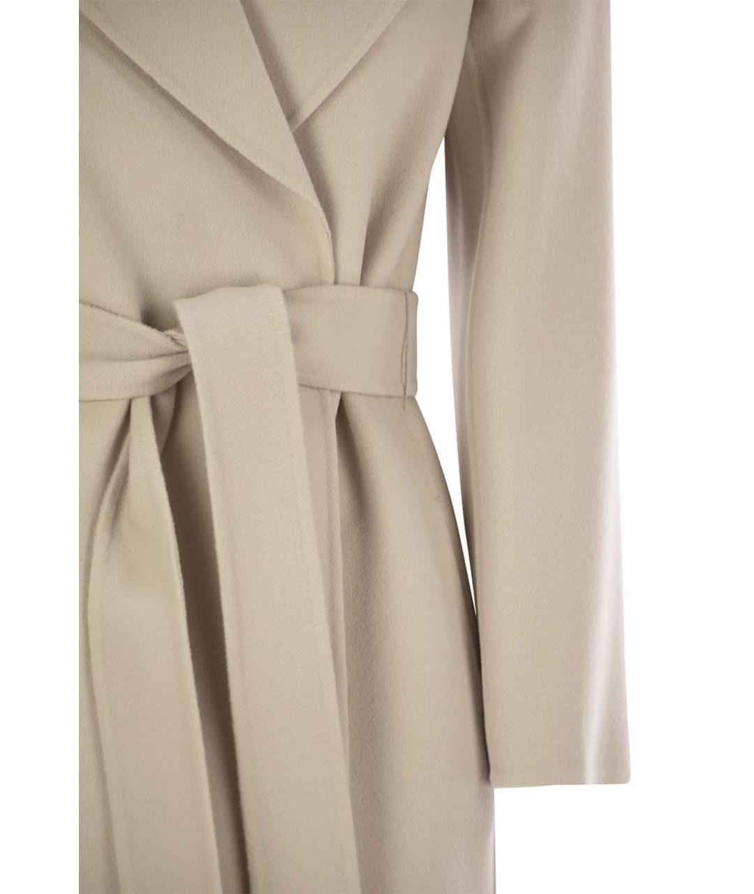 'S MAX MARA Бежевое шерстяное пальто, фото 4