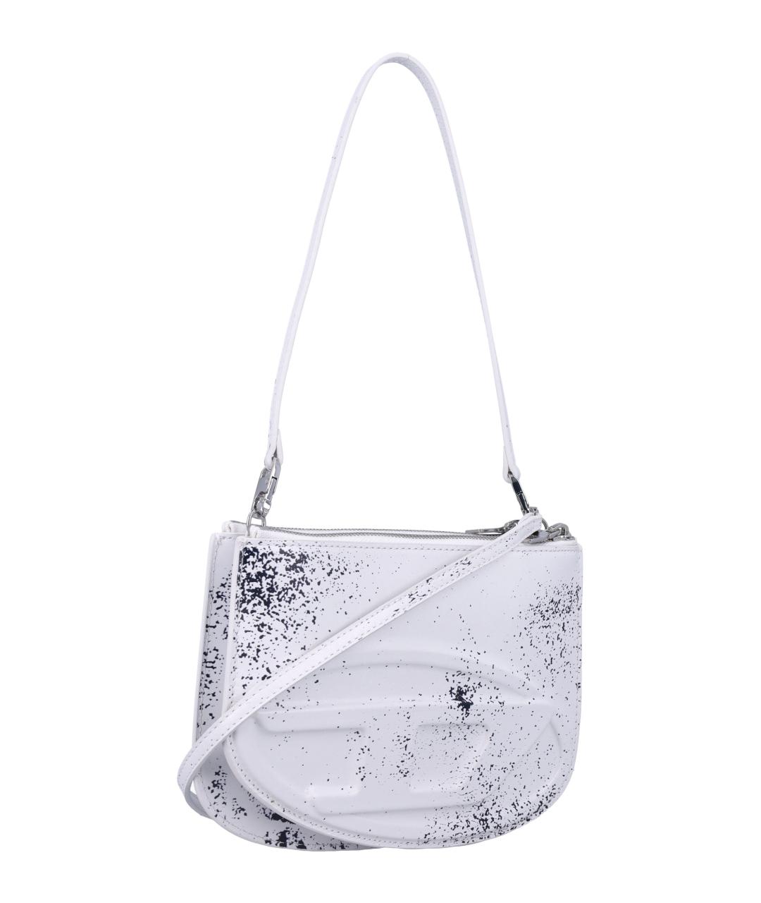 DIESEL Белая кожаная сумка через плечо, фото 2