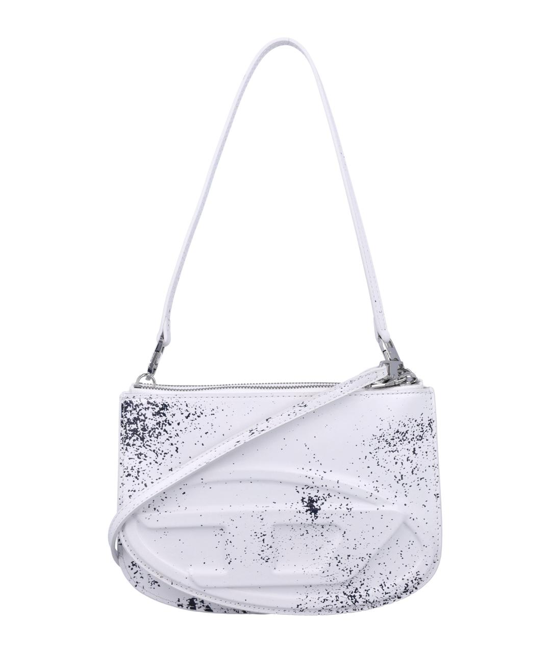 DIESEL Белая кожаная сумка через плечо, фото 1