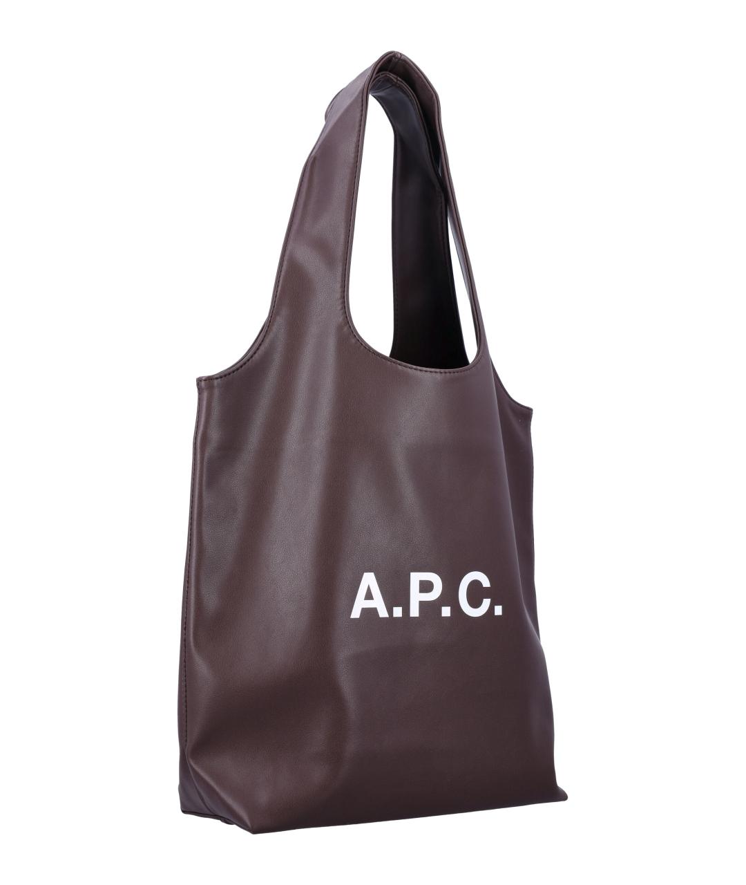 A.P.C. Коричневая сумка тоут, фото 2