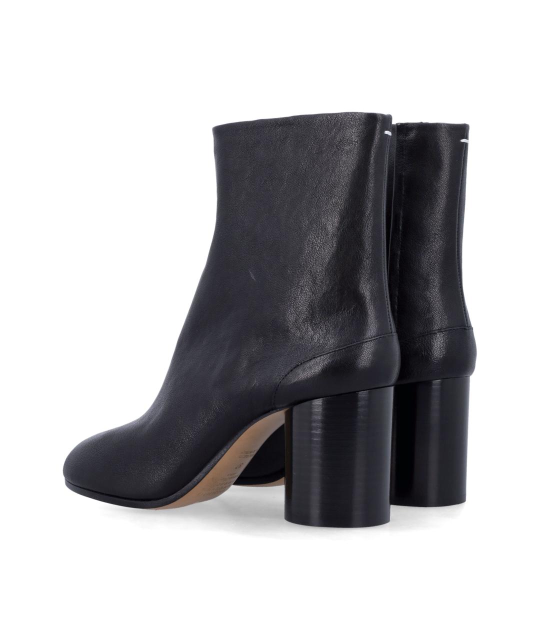 MAISON MARGIELA Черные кожаные ботинки, фото 4