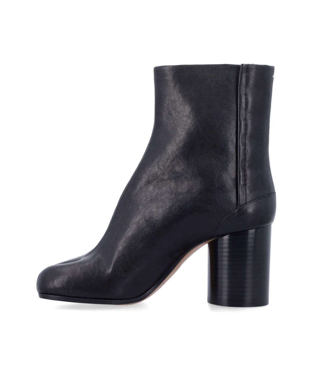 MAISON MARGIELA Черные кожаные ботинки, фото 3
