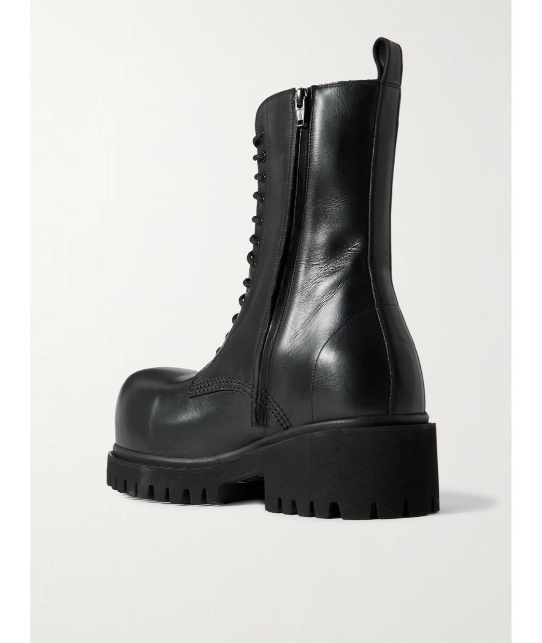 BALENCIAGA Черные кожаные ботинки, фото 5