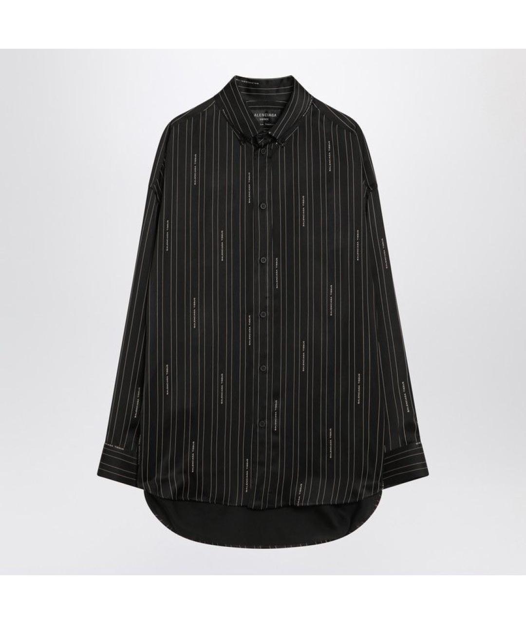 BALENCIAGA Черная вискозная рубашка, фото 1