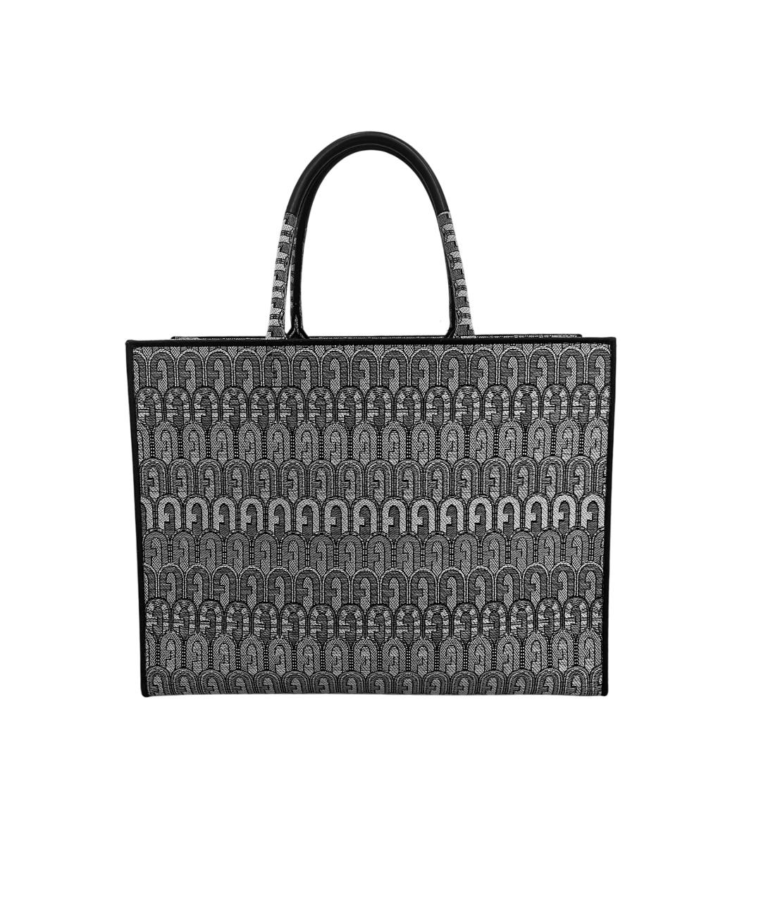 FURLA Серая жаккардовая сумка тоут, фото 10