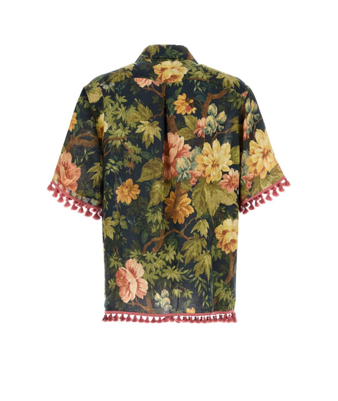 VALENTINO Мульти льняная кэжуал рубашка, фото 2