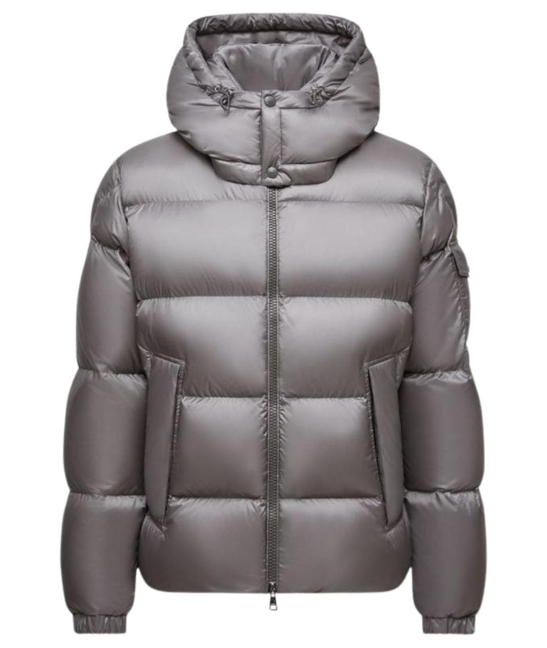 MONCLER Серая полиамидовая куртка, фото 1