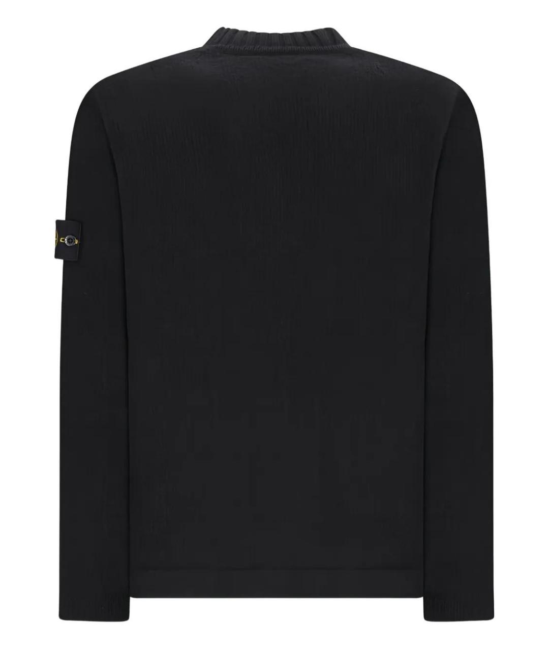 STONE ISLAND Черный шерстяной джемпер / свитер, фото 2