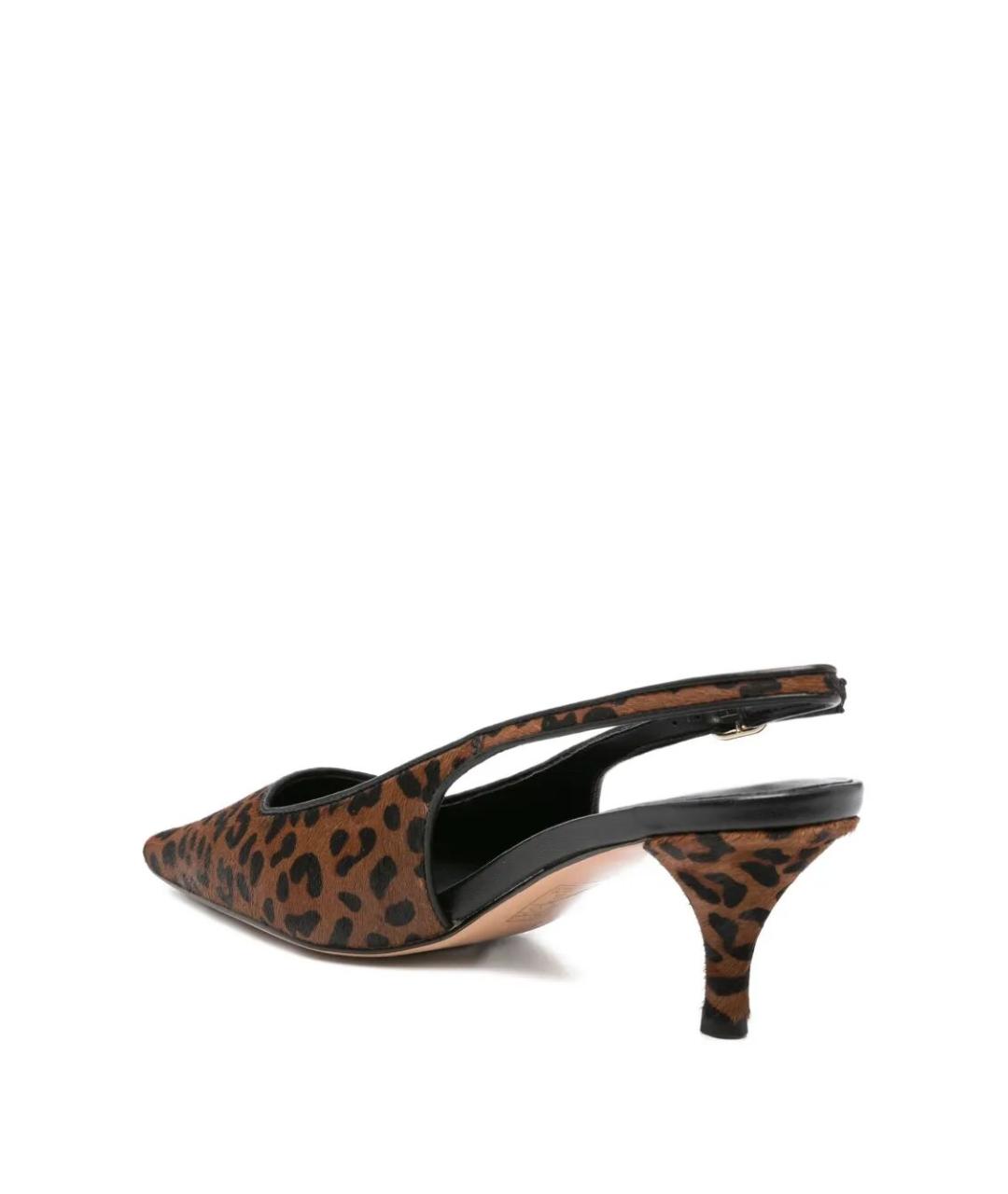 TWIN-SET Коричневые кожаные туфли, фото 3