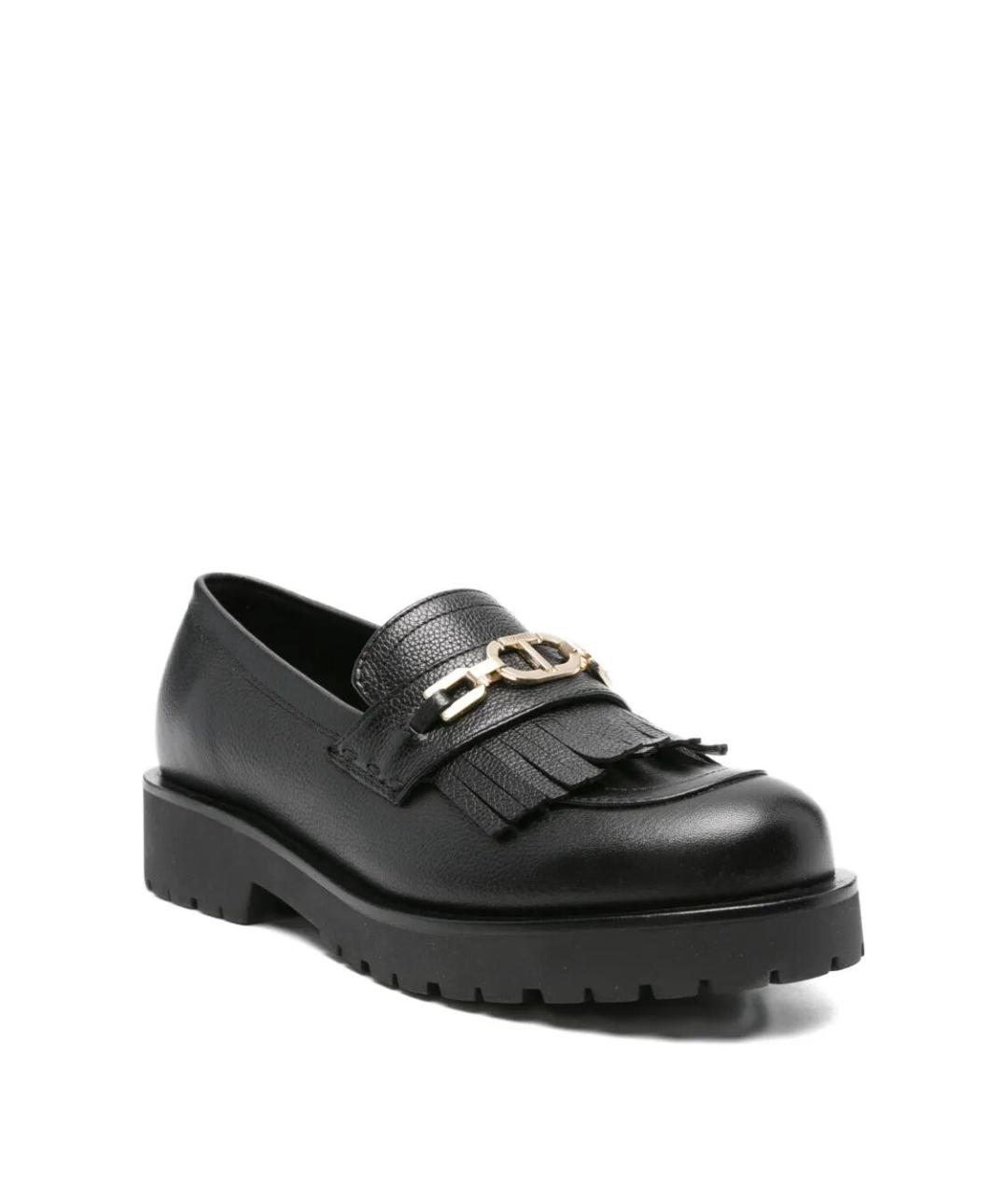 TWIN-SET Черные кожаные лоферы, фото 4