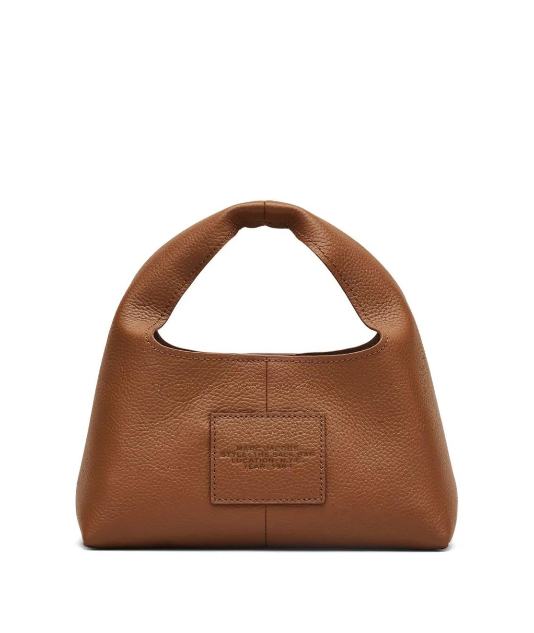 MARC JACOBS Коричневая кожаная сумка с короткими ручками, фото 3