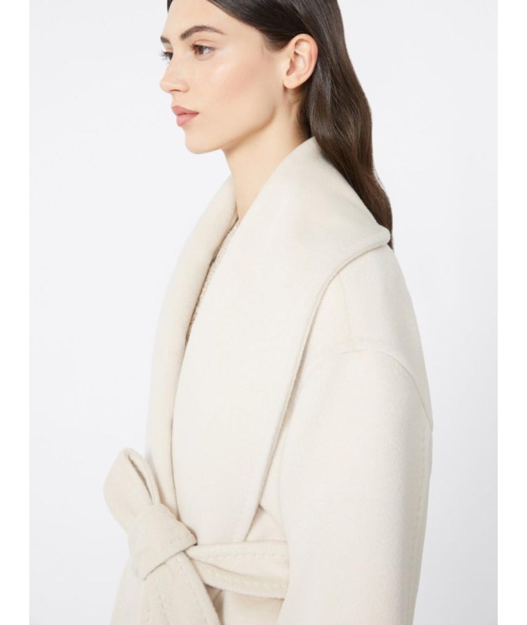 MAX MARA STUDIO Бежевое шерстяное пальто, фото 5