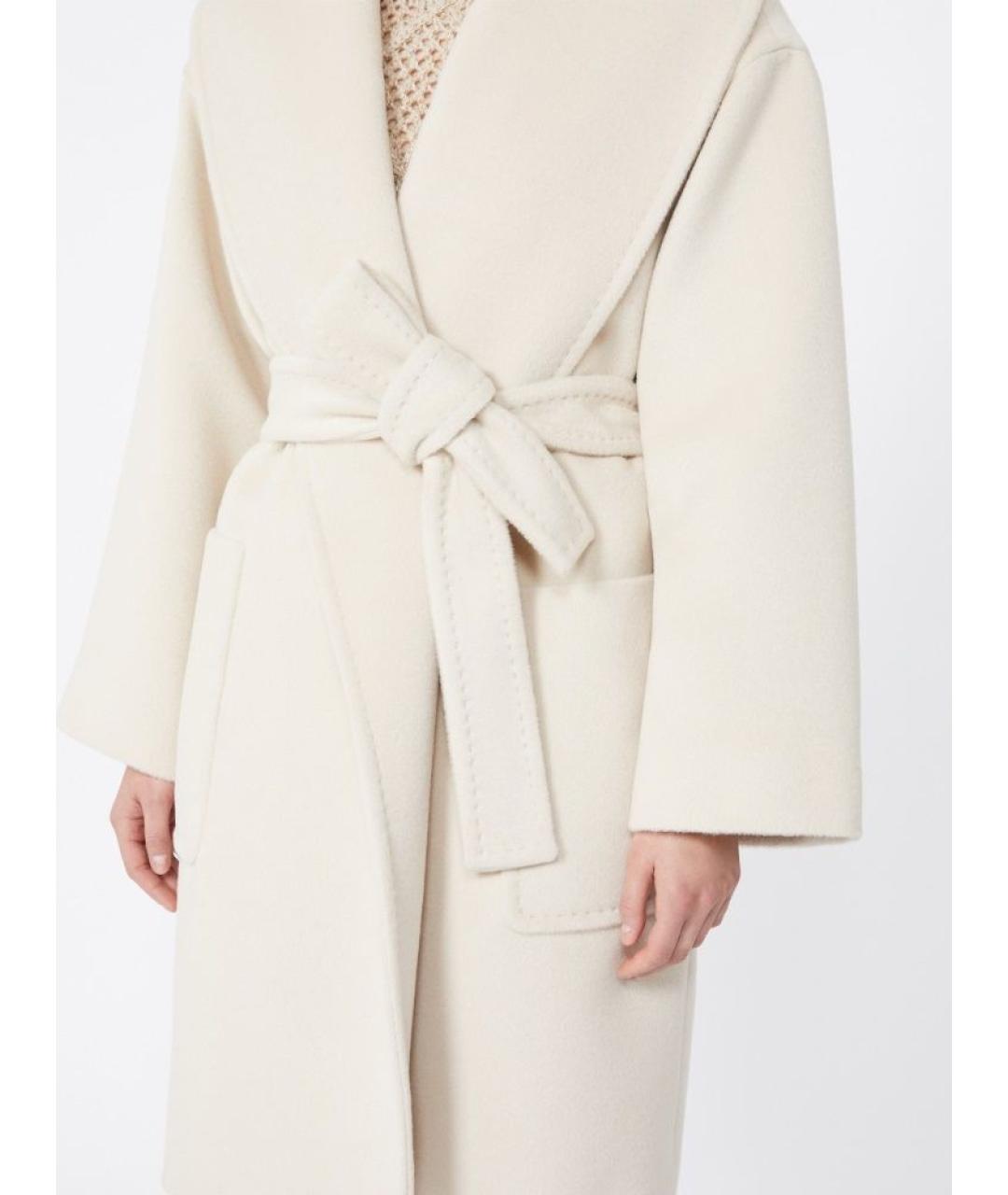 MAX MARA STUDIO Бежевое шерстяное пальто, фото 2