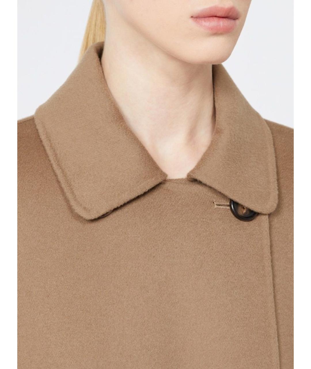 'S MAX MARA Коричневое шерстяное пальто, фото 4