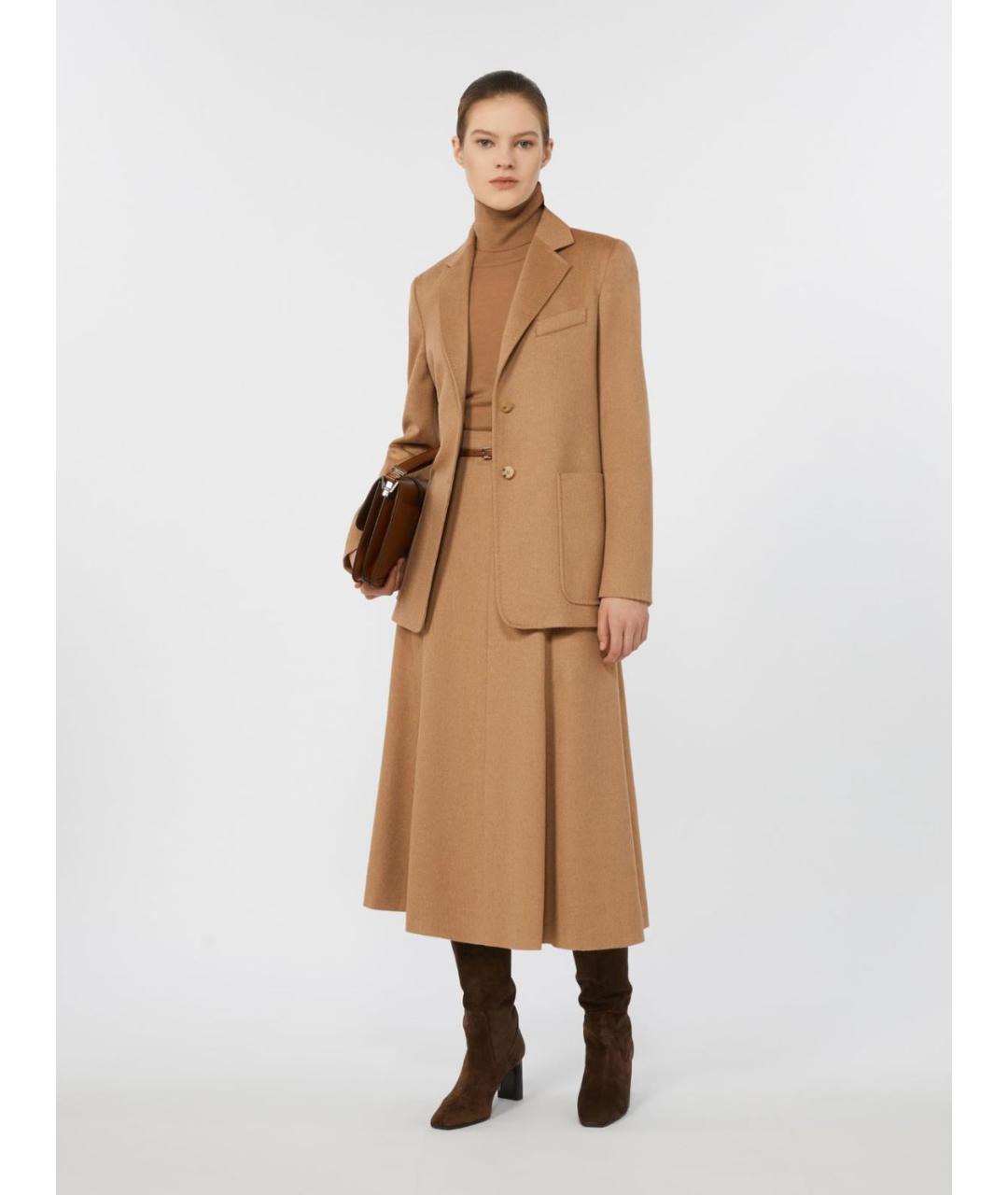 MAX MARA Бежевый шерстяной джемпер / свитер, фото 5