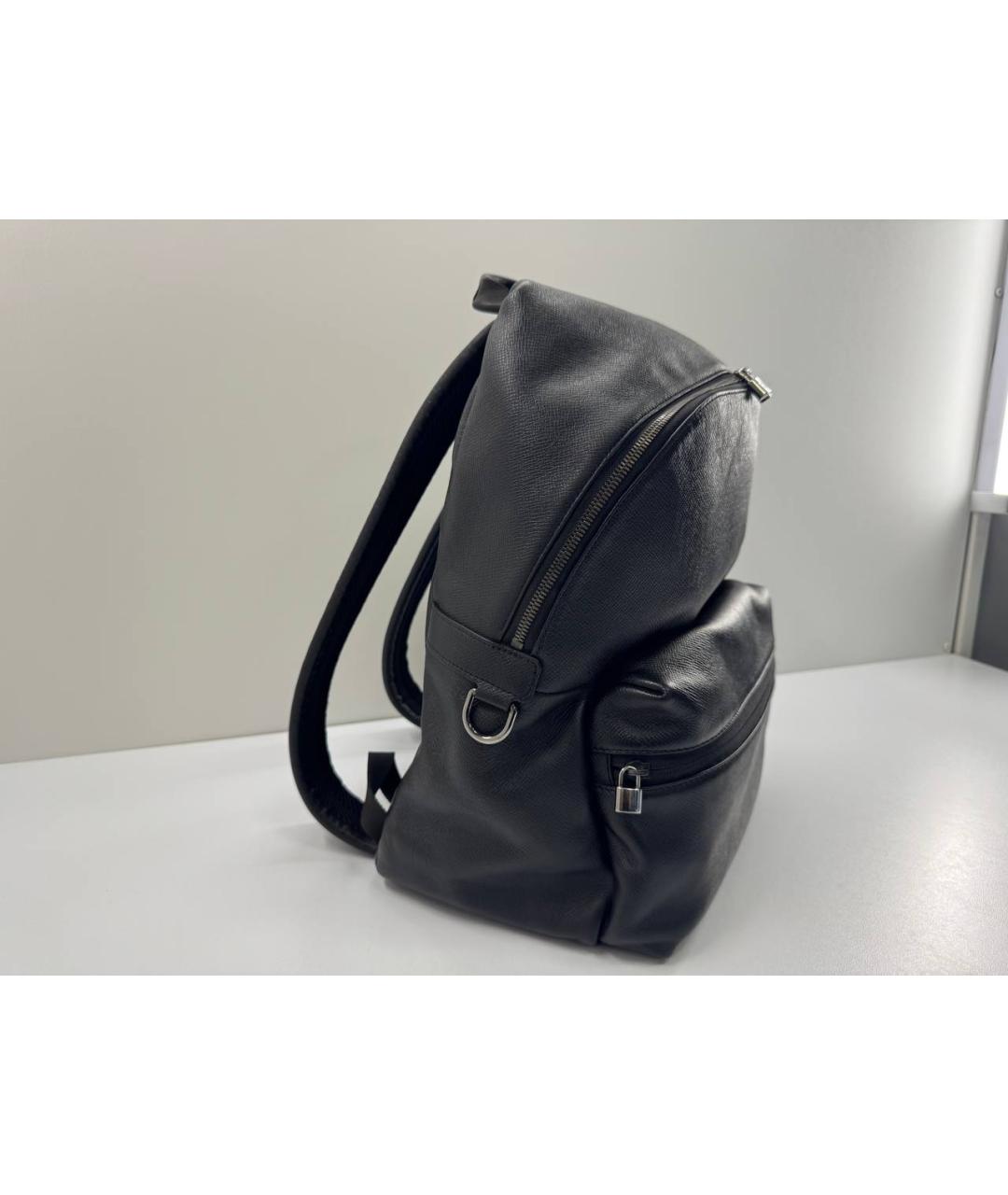 LOUIS VUITTON Черный кожаный рюкзак, фото 5