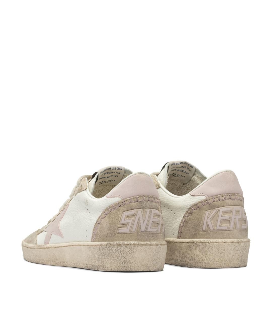 GOLDEN GOOSE DELUXE BRAND Бежевые кожаные кеды, фото 4