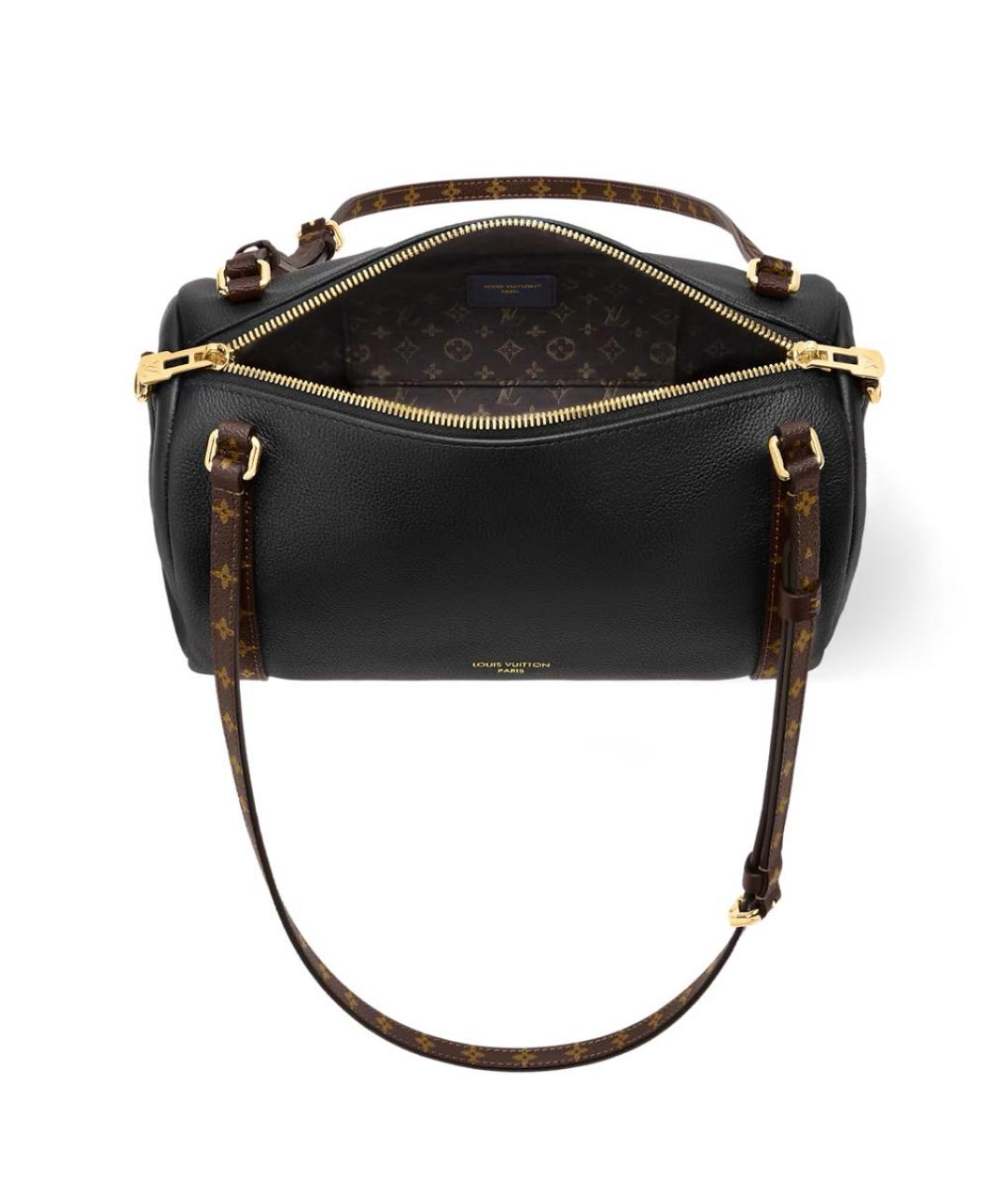LOUIS VUITTON Черная кожаная сумка через плечо, фото 6