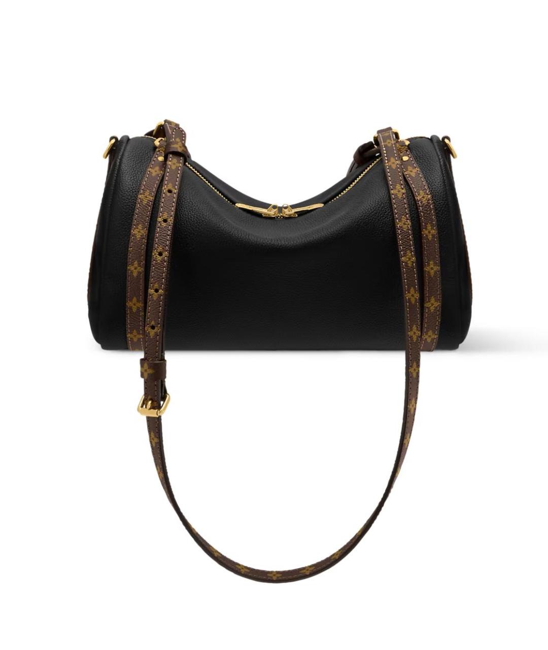 LOUIS VUITTON Черная кожаная сумка через плечо, фото 5