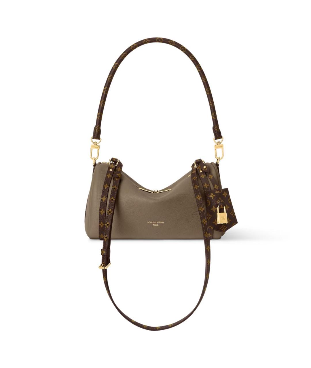 LOUIS VUITTON Коричневая кожаная сумка через плечо, фото 6